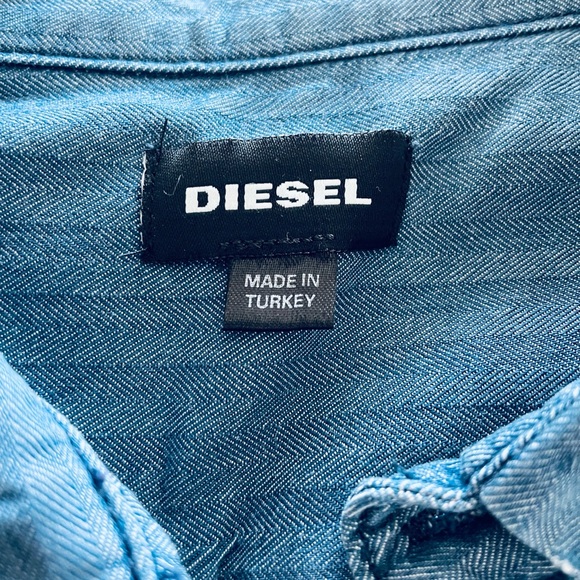 Men’s Diesel lightly distressed denim-look shirt size XL - Picture 2 of 9